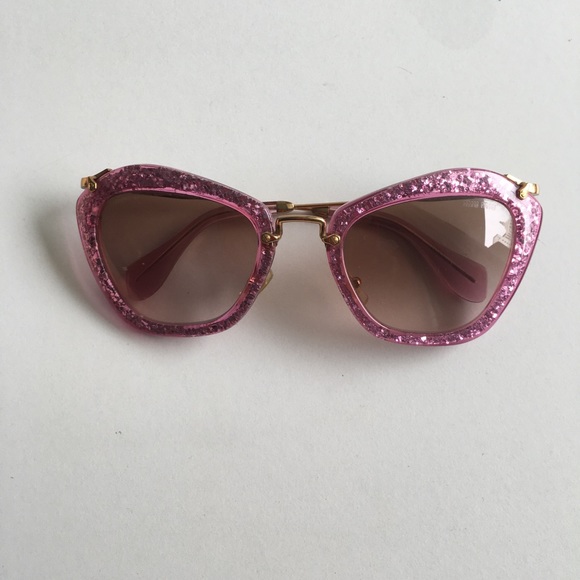 PINK CAT EYE MIU MIU SUNGLASSES - Picture 8 of 8